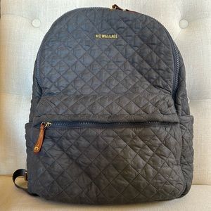 MZ WALLACE Metro City Backpack Quilted Nylon Grey